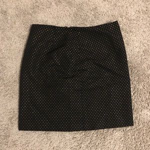 Ann Taylor black and gold miniskirt size 4